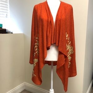 Young Threads, M, Embroidered, Waterfall Shawl